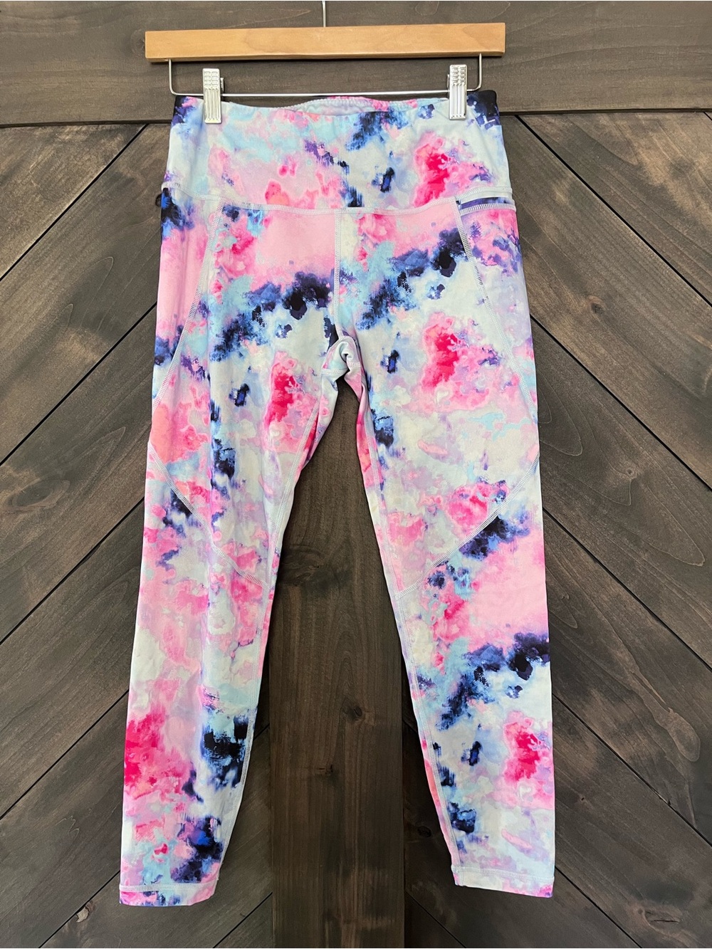 EUC Sweaty Betty Power 7/8 Yoga Pants Tie Dye Multicolor, Size Small (size 6)
